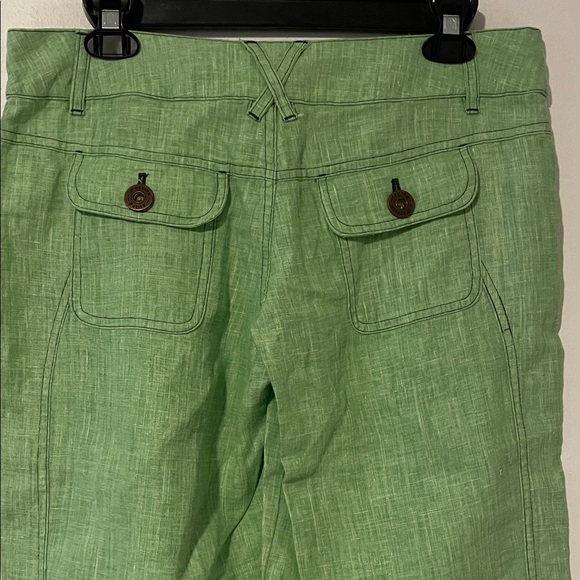Foreign Policy Spring Green Linen Women's Knee Length Size 4 - Picture 6 of 10
